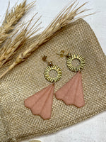 Load image into Gallery viewer, Salmon Clay Earrings
