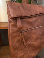 Load image into Gallery viewer, Fold Over Backpack :: Coffee
